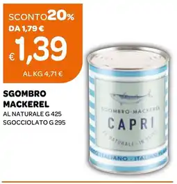 Ekom Sgombro mackerel al naturale sgocciolato offerta
