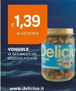Ekom Vongole al naturale sgocciolato offerta