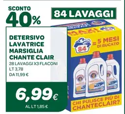 Ekom Detersivo lavatrice marsiglia chante clair 28 lavaggi x3 flaconi offerta
