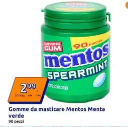 Gomme da masticare mentos menta verde 90 pezzi