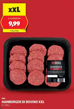 ALDI Bbq hamburger di bovino xxl offerta