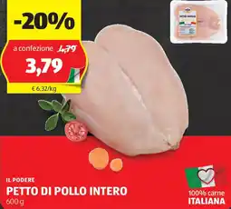 ALDI Il podere petto di pollo intero offerta