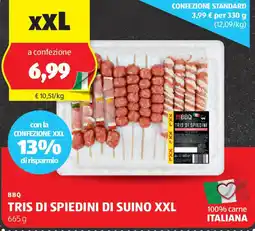 ALDI Bbq tris di spiedini di suino xxl offerta