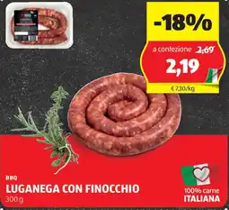 ALDI Bbq luganega con finocchio offerta