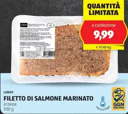 ALDI Leroy filetto di salmone marinato offerta
