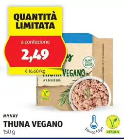 ALDI Myvay thuna vegano offerta