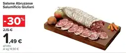 Carrefour Salame Abruzzese Salumificio Giuliani offerta