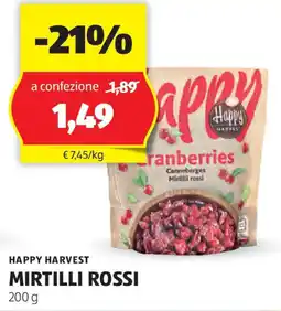 ALDI Happy harvest mirtilli rossi offerta