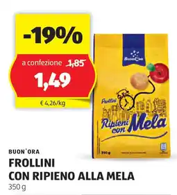 ALDI Buon'ora frollini con ripieno alla mela offerta