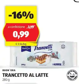 ALDI Buon'ora trancetto al latte offerta