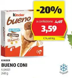 ALDI Kinder bueno coni offerta