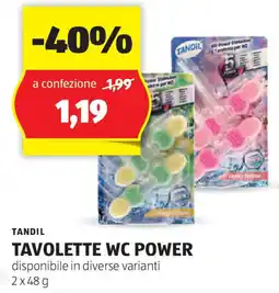 ALDI Tandil tavolette wc power offerta
