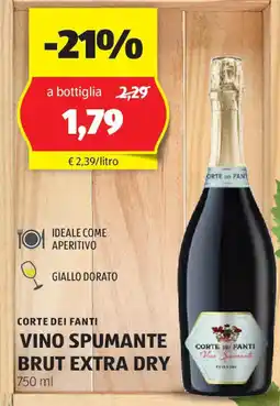 ALDI Corte dei fanti vino spumante brut extra dry offerta