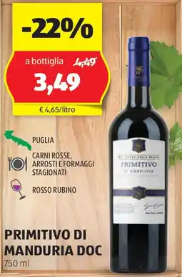 ALDI Primitivo di manduria doc offerta