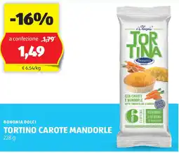 ALDI Bononia dolci tortino carote mandorle offerta