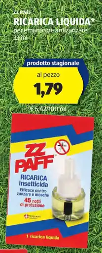 ALDI Zz raff ricarica liquida offerta