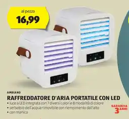 ALDI Ambiano raffreddatore d'aria portatile con led offerta