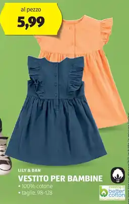 ALDI Lily & dan vestito per bambine offerta