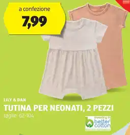 ALDI Lily & dan tutina per neonati, 2 pezzi offerta