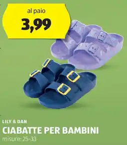 ALDI Lily & dan ciabatte per bambini offerta