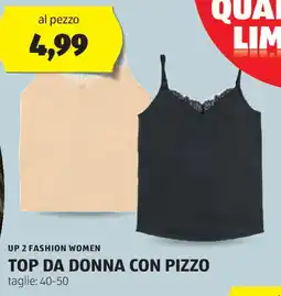 ALDI Up 2 fashion women top da donna con pizzo offerta