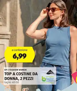 ALDI Up 2 fashion women top a costine da donna, 2 pezzi offerta