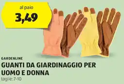 ALDI Gardenline guanti da giardinaggio per uomo e donna offerta