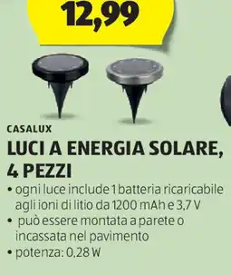 ALDI Casalux luci a energia solare, 4 pezzi offerta