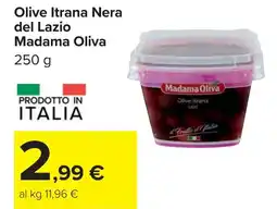 Carrefour Madama Oliva Olive Itrana Nera del Lazio offerta