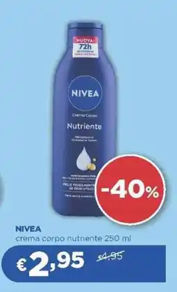 Acqua & Sapone NIVEA crema corpo nutriente offerta