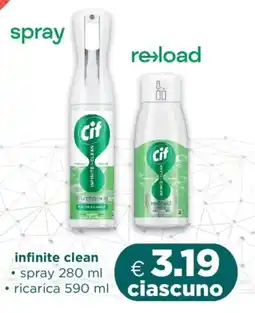 Acqua & Sapone Cif infinite clean offerta