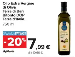 Carrefour Olio Extra Vergine di Oliva Terra di Bari Bitonto DOP offerta