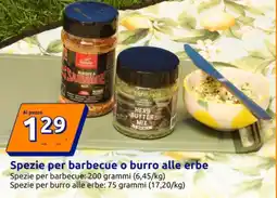 Action Spezie per barbecue o burro alle erbe offerta
