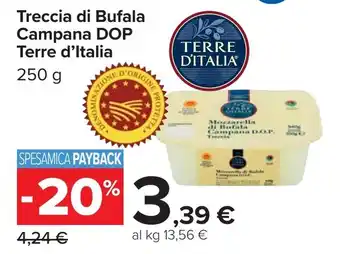 Carrefour Terre d'Italia Treccia di Bufala Campana DOP offerta