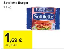 Carrefour Sottilette Burger offerta