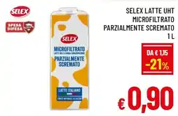 A&O Selex latte uht microfiltrato parzialmente scremato offerta