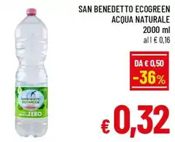 A&O San benedetto ecogreen acqua naturale offerta