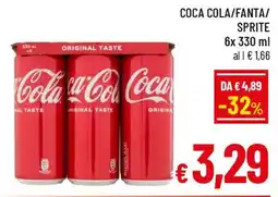 A&O Coca cola/fanta/ sprite offerta