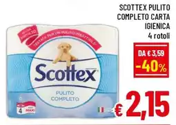 A&O Scottex pulito completo carta igienica offerta