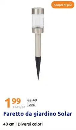 Action Scopri di più faretto da giardino solar offerta