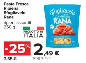 Carrefour Pasta Fresca Ripiena Sfogliavelo Rana offerta