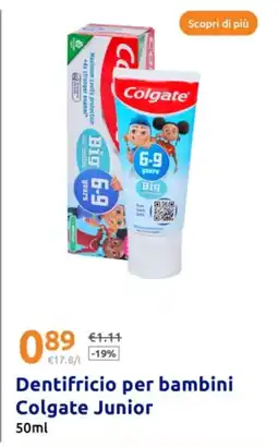 Action Scopri di più dentifricio per bambini colgate junior offerta