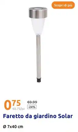 Action Faretto da giardino solar offerta