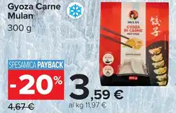 Carrefour Mulan Gyoza Carne offerta
