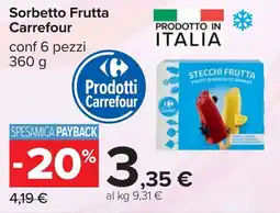 Carrefour Carrefour Sorbetto Frutta offerta