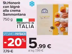 Carrefour Sammontana St.Honorè con bignè alla crema offerta