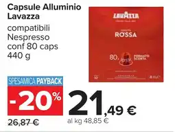 Carrefour Lavazza Capsule Alluminio offerta