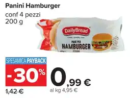 Carrefour Daily Bread Panini Hamburger offerta