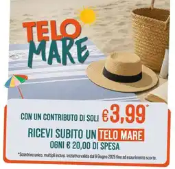 PrestoFresco Telo mare con un contributo di soli offerta