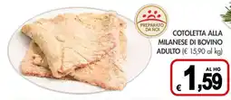 PrestoFresco Cotoletta alla milanese di bovino adulto offerta